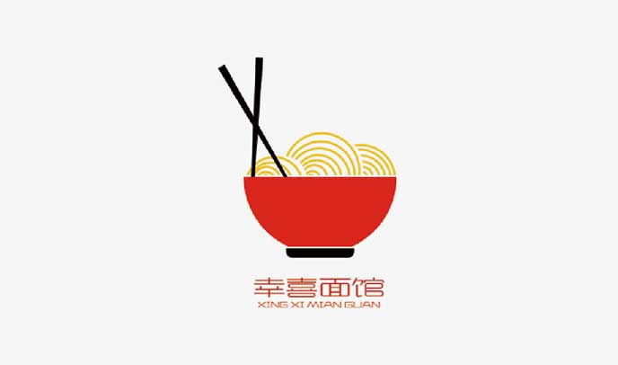 幸喜面馆品牌VI设计|专业餐饮产品标志logo设计-品牌形象升级